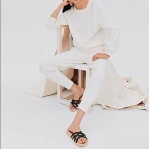 J. Crew Pacific Cushy Strap Sandals Black Leather Upper